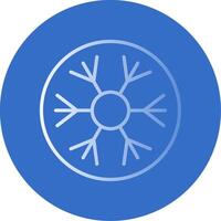 Snowflake Flat Bubble Icon vector