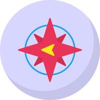 West Flat Bubble Icon vector