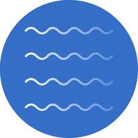 Waves Flat Bubble Icon vector