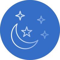 Moon Flat Bubble Icon vector