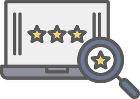 Reviews Line Filled Light Icon vector