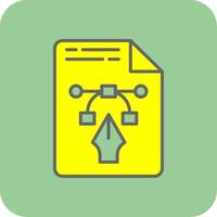 File Filled Yellow Icon vector