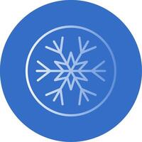Snowflake Flat Bubble Icon vector