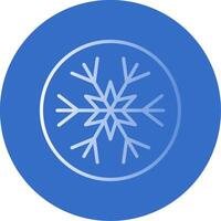 Snowflake Flat Bubble Icon vector