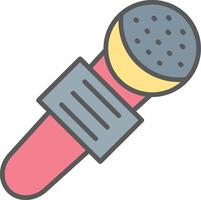 Mic Line Filled Light Icon vector