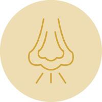 Rhinology Line Yellow Circle Icon vector