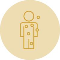 Symptom Checker Line Yellow Circle Icon vector