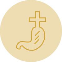 Gastroenterlogy Line Yellow Circle Icon vector