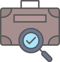 Suitcase Line Filled Light Icon vector