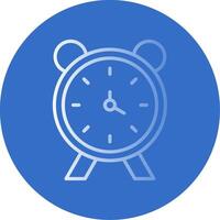 Alarm Clock Flat Bubble Icon vector