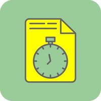 Document Filled Yellow Icon vector