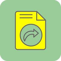 Send File Filled Yellow Icon vector