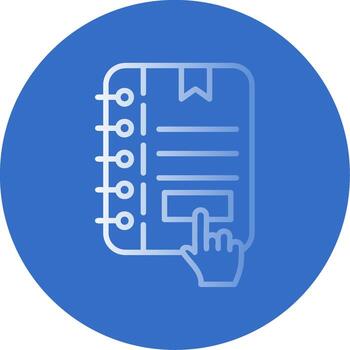Notepad Flat Bubble Icon vector
