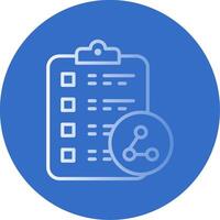 Checklist Flat Bubble Icon vector