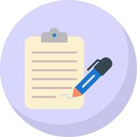 Check List Flat Bubble Icon vector