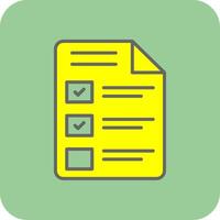 Checklist Filled Yellow Icon vector