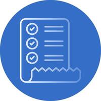 Check List Flat Bubble Icon vector