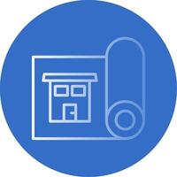 Blueprint Flat Bubble Icon vector