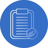 Clipboard Flat Bubble Icon vector