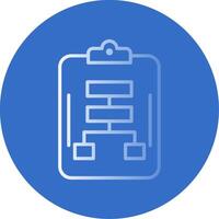 Planning Flat Bubble Icon vector