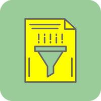 Filtering Filled Yellow Icon vector