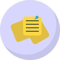 Sticky Notes Flat Bubble Icon vector