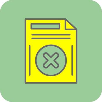 Eliminar botón lleno amarillo icono vector