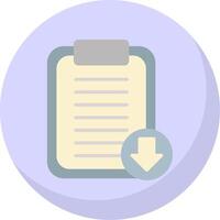 Notepad Flat Bubble Icon vector