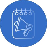 Notepad Flat Bubble Icon vector