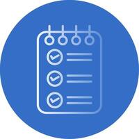 Check List Flat Bubble Icon vector