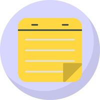 Sticky Notes Flat Bubble Icon vector