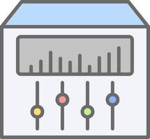 Sound Mixer Line Filled Light Icon vector