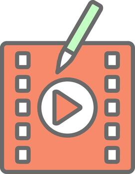 Editing Line Filled Light Icon vector