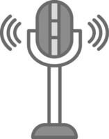 mic línea lleno ligero icono vector