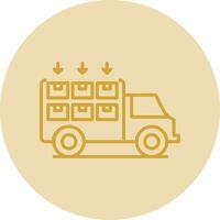 Loading Line Yellow Circle Icon vector