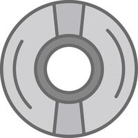 Cd Line Filled Light Icon vector