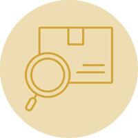 Search Box Line Yellow Circle Icon vector