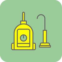 Vacuum Cleaner Filled Yellow Icon vector