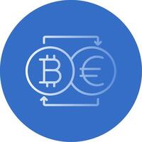 Bitcoin Changer Flat Bubble Icon vector
