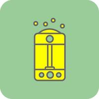 Humidifier Filled Yellow Icon vector