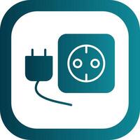 Plug And Socket Filled Yellow Icon vector