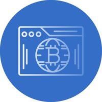 Bitcoin Web Flat Bubble Icon vector