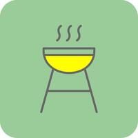 Grill Filled Yellow Icon vector