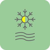 Defrost Filled Yellow Icon vector