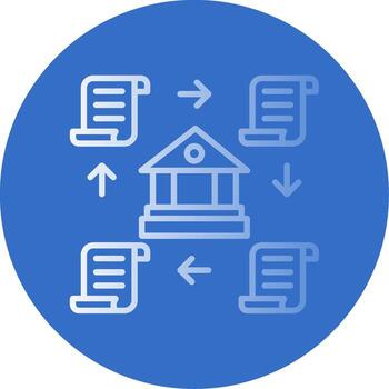Distributed Ledger Flat Bubble Icon vector