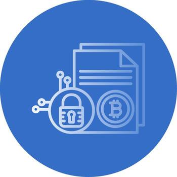 Bitcoin Technology Flat Bubble Icon vector