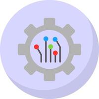 Mining Technology Flat Bubble Icon vector