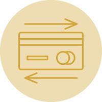 Payment Method Line Yellow Circle Icon vector