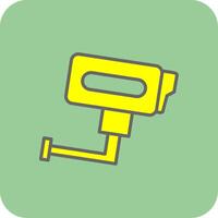 Cctv Filled Yellow Icon vector