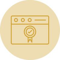 Quality Site Line Yellow Circle Icon vector